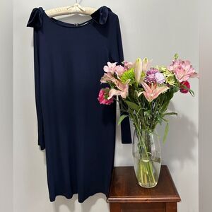 Crown & Ivy Blue Sheath Long Sleeve Dress